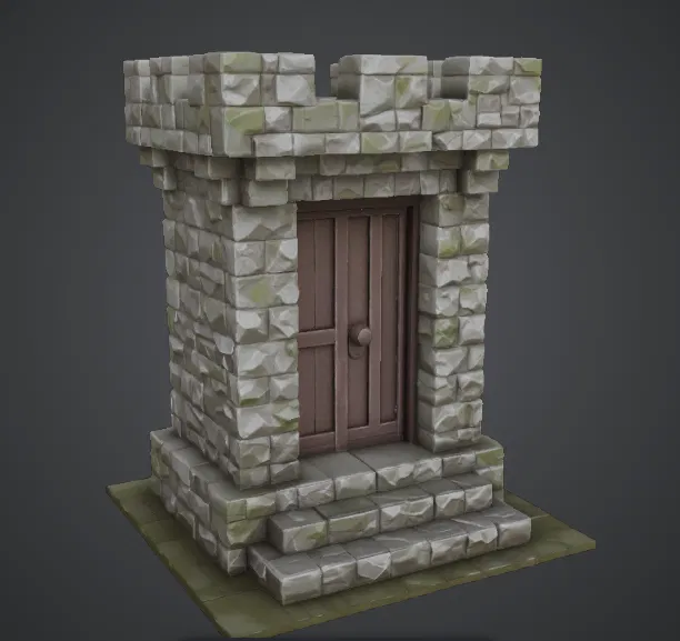 Mô hình cổng đá lâu đài trung cổ cho sa bàn RPG (Stone doorway) - Image 1