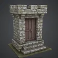 Mô hình cổng đá lâu đài trung cổ cho sa bàn RPG (Stone doorway) - Thumbnail 1