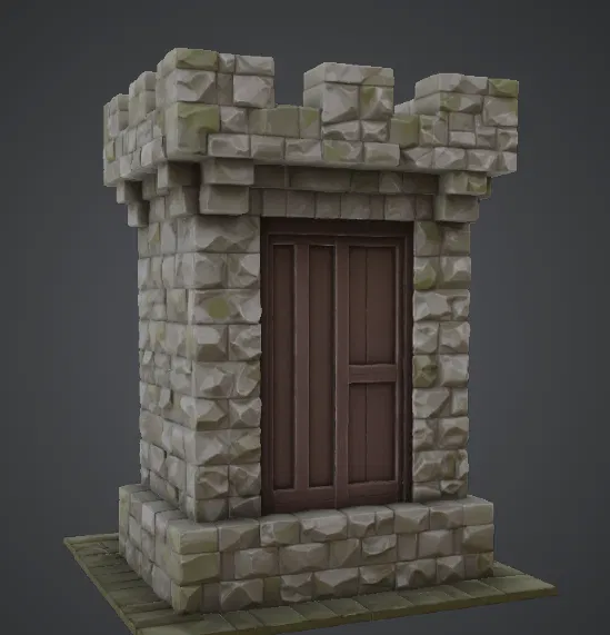 Mô hình cổng đá lâu đài trung cổ cho sa bàn RPG (Stone doorway) - Image 2