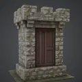 Mô hình cổng đá lâu đài trung cổ cho sa bàn RPG (Stone doorway) - Thumbnail 2