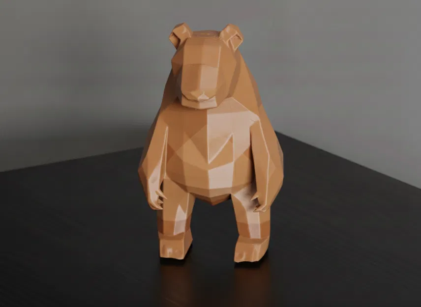 Mô hình tượng gấu Low-Poly - Image 1