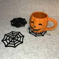 Miếng lót ly hình mạng nhện độc đáo - Trang trí Halloween 3D - Thumbnail 1