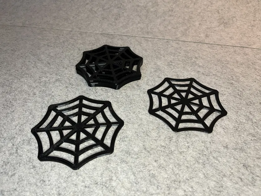 Miếng lót ly hình mạng nhện độc đáo - Trang trí Halloween 3D - Image 3