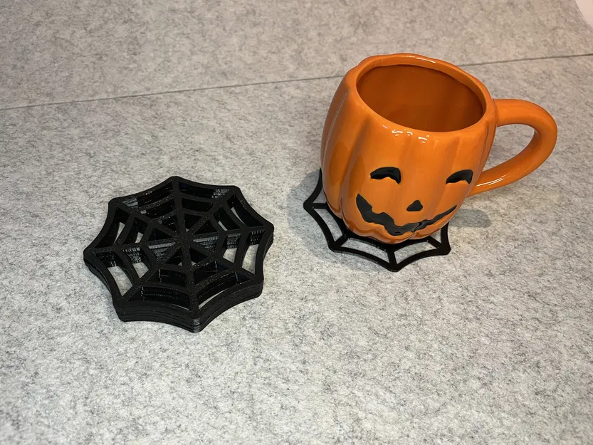 Miếng lót ly hình mạng nhện độc đáo - Trang trí Halloween 3D - Image 5