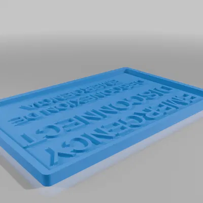 Bảng nhãn ngắt khẩn cấp (Emergency Disconnect plaque)