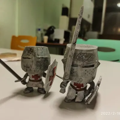 Mô hình hiệp sĩ Templar phong cách Funko Pop cực chất để in 3D