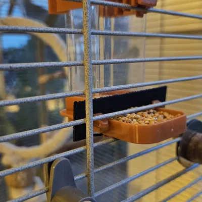 Tấm chắn chống văng thức ăn cho lồng chim 3D