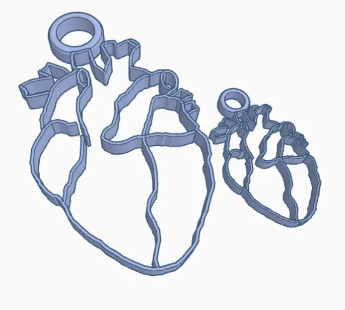 Móc khóa hình trái tim giải phẫu (Heart keychain) in 3D độc đáo - Image 1