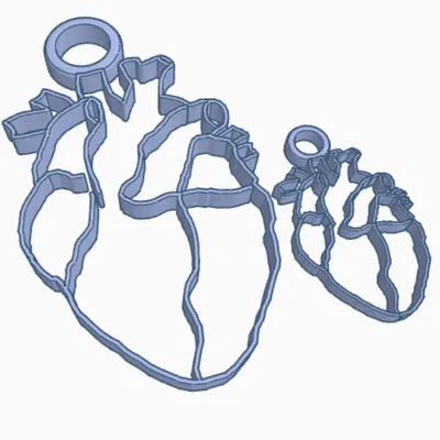 Móc khóa hình trái tim giải phẫu (Heart keychain) in 3D độc đáo