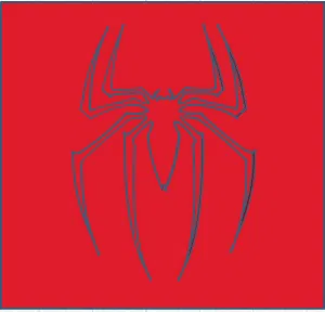 Mô hình logo Spider-Man dập nổi trang trí in 3D độc đáo - Image 1