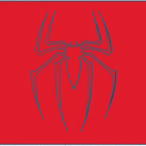 Mô hình logo Spider-Man dập nổi trang trí in 3D độc đáo