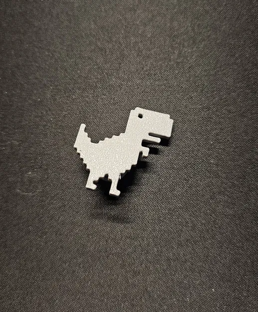 Jibbitz Khủng long Chrome 3D - Phụ kiện gắn giày Crocs độc đáo - Image 1