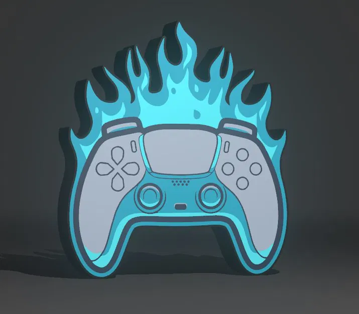 Mô hình đèn trang trí Lightbox tay cầm PS5 in 3D cực chất - Image 1