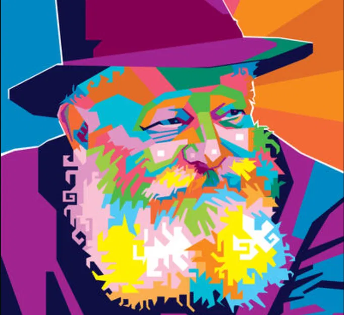 Mô hình 3D Chân dung The Rebbe - Nghệ thuật in ấn độc đáo - Image 1