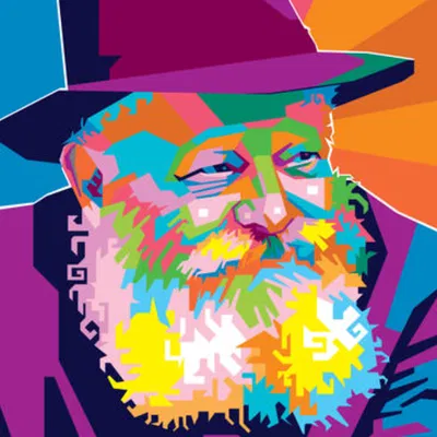 Mô hình 3D Chân dung The Rebbe - Nghệ thuật in ấn độc đáo