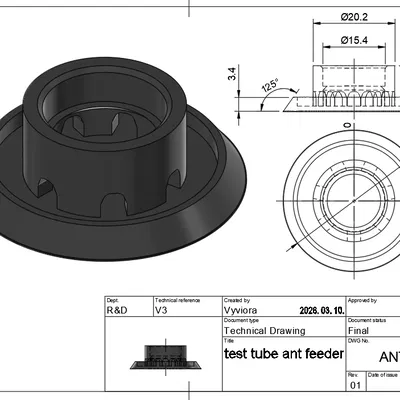 Đế giữ ống nghiệm cho kiến (Test tube Ant Feeder)