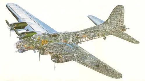Mô hình 3D máy bay ném bom Boeing B-17 Flying Fortress huyền thoại - Image 1
