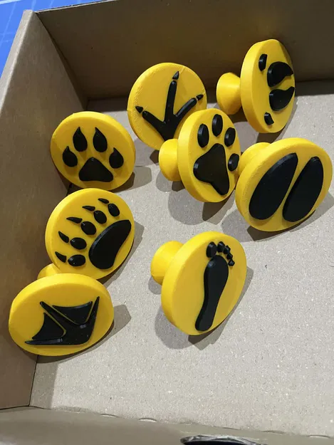 Bộ Con Dấu Dấu Chân Động Vật – Học Cụ Đất Sét & Cát Sáng Tạo - Image 1