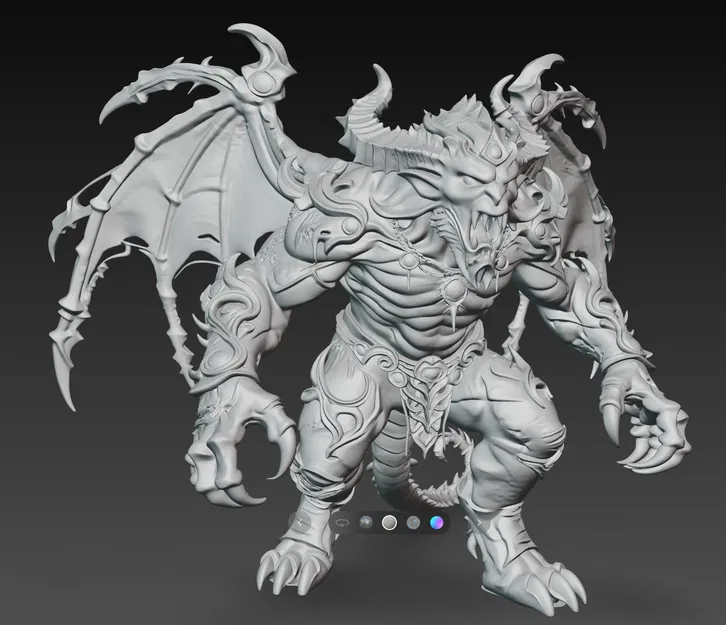 Mô hình 3D Quái vật Dark Fantasy 95mm ấn tượng - Image 3