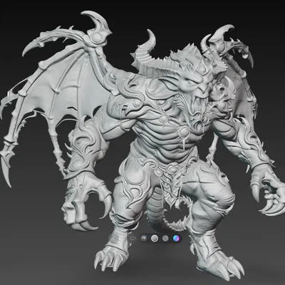 Mô hình 3D Quái vật Dark Fantasy 95mm ấn tượng