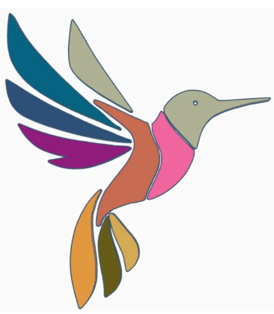 Tranh treo tường chú chim ruồi 3D nghệ thuật - Mô hình in 10 mảnh - Image 1