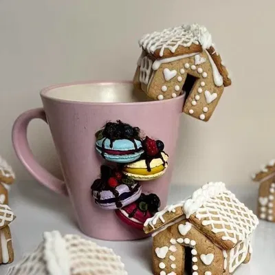 Khuôn Cắt Bánh Quy Hình Ngôi Nhà Bánh Gừng Mini Trang Trí Miệng Cốc