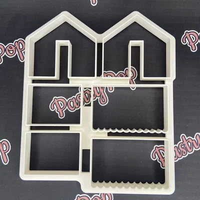 Khuôn Cắt Bánh Quy Hình Ngôi Nhà Bánh Gừng Mini Trang Trí Miệng Cốc