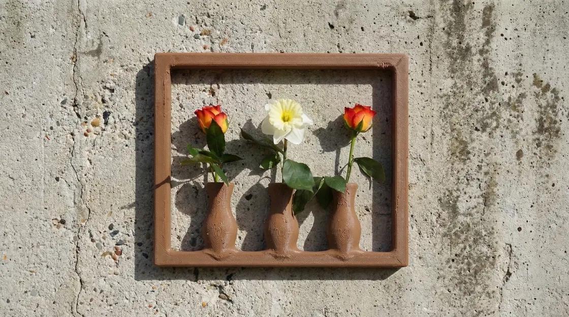 The Framed Flora: Bình Hoa Treo Tường Phong Cách Pop-Art (Đơn & Ba) - Image 6