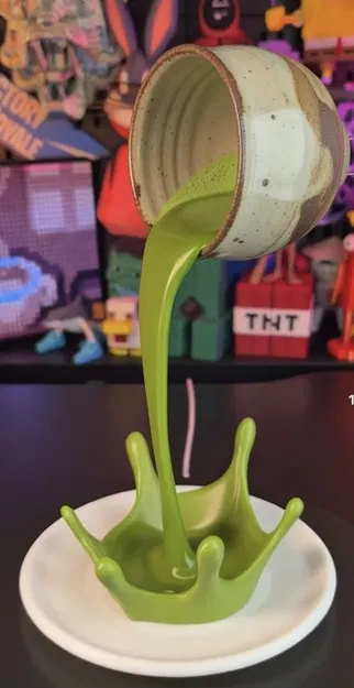 Mô hình 3D Matcha độc đáo: Hiệu ứng chất lỏng nghệ thuật cực đẹp - Image 1