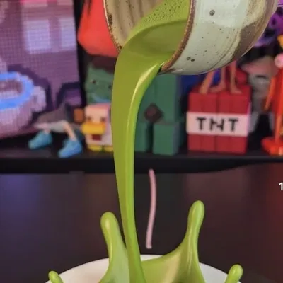 Mô hình 3D Matcha độc đáo: Hiệu ứng chất lỏng nghệ thuật cực đẹp