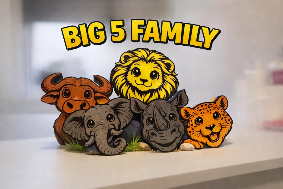 Gia đình BIG 5 - Bộ hộp đựng hình thú cực yêu - Image 1