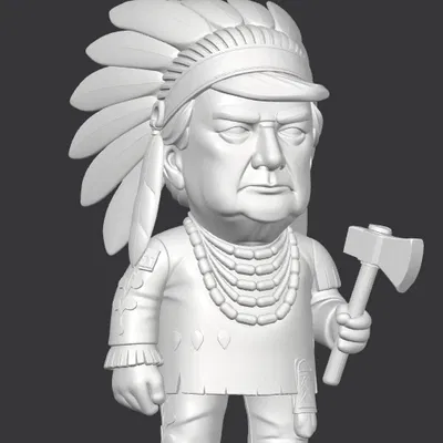 Mô hình 3D Chief Tomahawk: Nhân vật trang trí phong cách ấn tượng