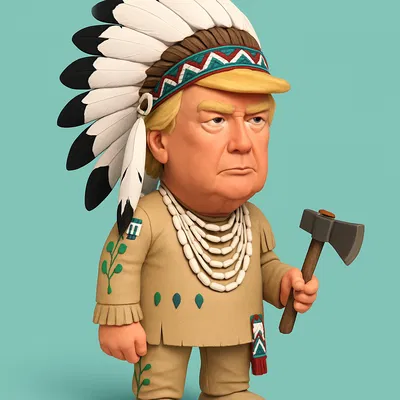 Mô hình 3D Chief Tomahawk: Nhân vật trang trí phong cách ấn tượng