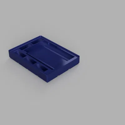 Khay lưu trữ Gridfinity cho máy in Nelko P21 và cuộn giấy in