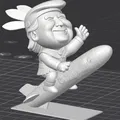 Mô hình trang trí WildWest Trump cưỡi tên lửa độc lạ cho bàn làm việc - Thumbnail 1