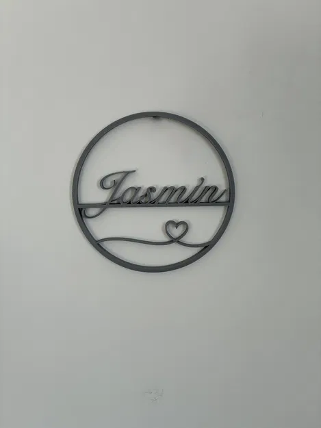 Bảng tên treo tường Jasmin cá tính bằng in 3D - Image 1