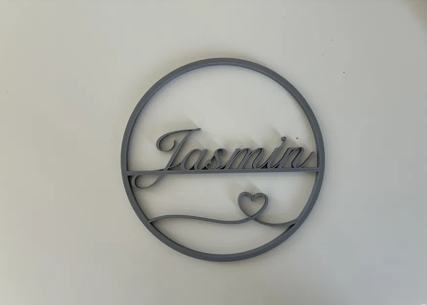 Bảng tên treo tường Jasmin cá tính bằng in 3D - Image 2