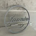 Bảng tên treo tường Jasmin cá tính bằng in 3D - Thumbnail 3