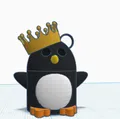 Móc khóa 3D Penguin King (Chim cánh cụt hoàng gia) đáng yêu - Thumbnail 1