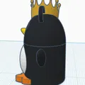 Móc khóa 3D Penguin King (Chim cánh cụt hoàng gia) đáng yêu - Thumbnail 3