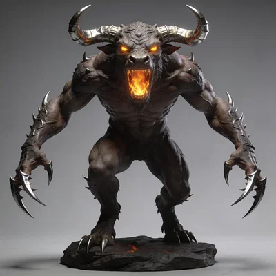 Mô hình 3D Minotaur Beast – Quái vật huyền thoại cho in Resin