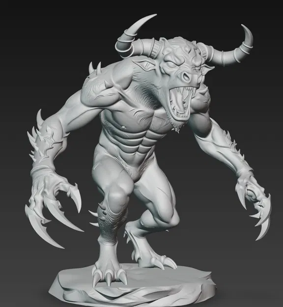 Mô hình 3D Minotaur Beast – Quái vật huyền thoại cho in Resin - Image 2