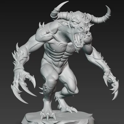 Mô hình 3D Minotaur Beast – Quái vật huyền thoại cho in Resin