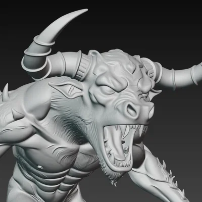 Mô hình 3D Minotaur Beast – Quái vật huyền thoại cho in Resin