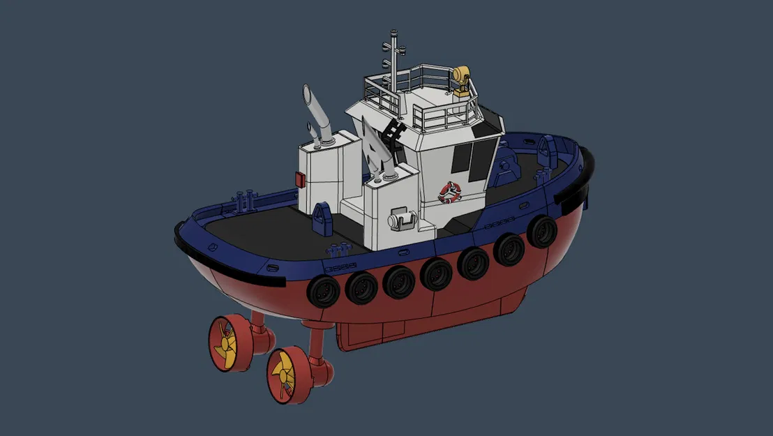 Tàu kéo RC với hệ thống đẩy xoay Azimuth hoạt động thực tế - Image 2