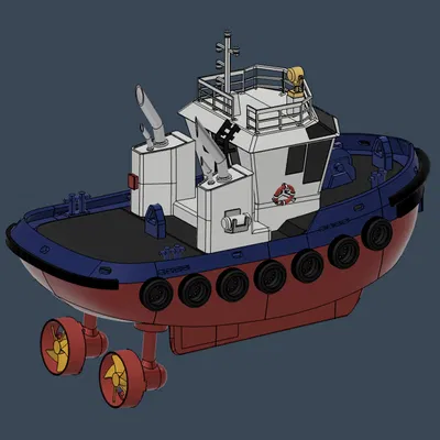 Tàu kéo RC với hệ thống đẩy xoay Azimuth hoạt động thực tế