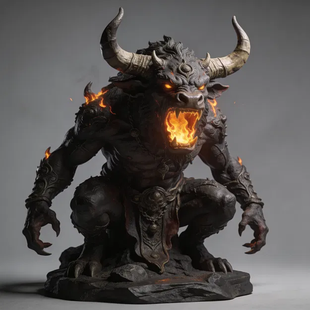 Mô hình Moloch – Tượng thần thoại Dark Fantasy cực chất - Image 1