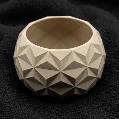 Cốc đựng bút và bình hoa trang trí họa tiết hình học 3D