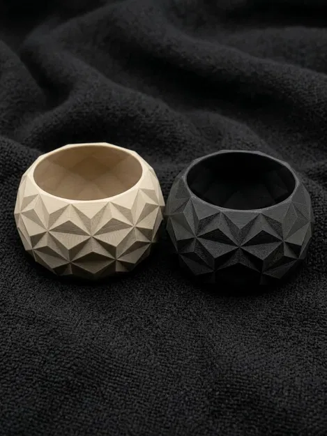 Cốc đựng bút và bình hoa trang trí họa tiết hình học 3D - Image 4
