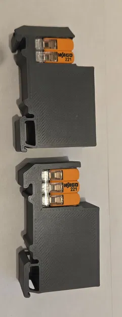 Ngàm gắn DIN rail cho Shelly Mini (Gen3/1PM/Plus PM) kèm kẹp Wago 221 - Image 3